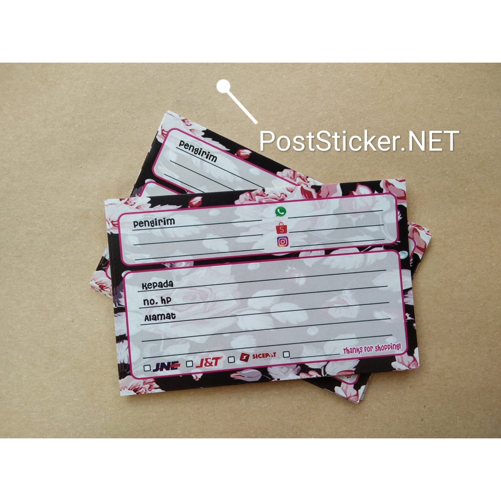 

Sticker Alamat Pengiriman all Olshop Blackpink corak Bunga