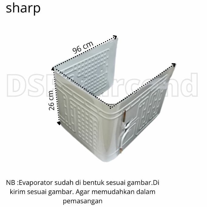 Evaporator Kulkas Satu Pintu Sharp 96x26