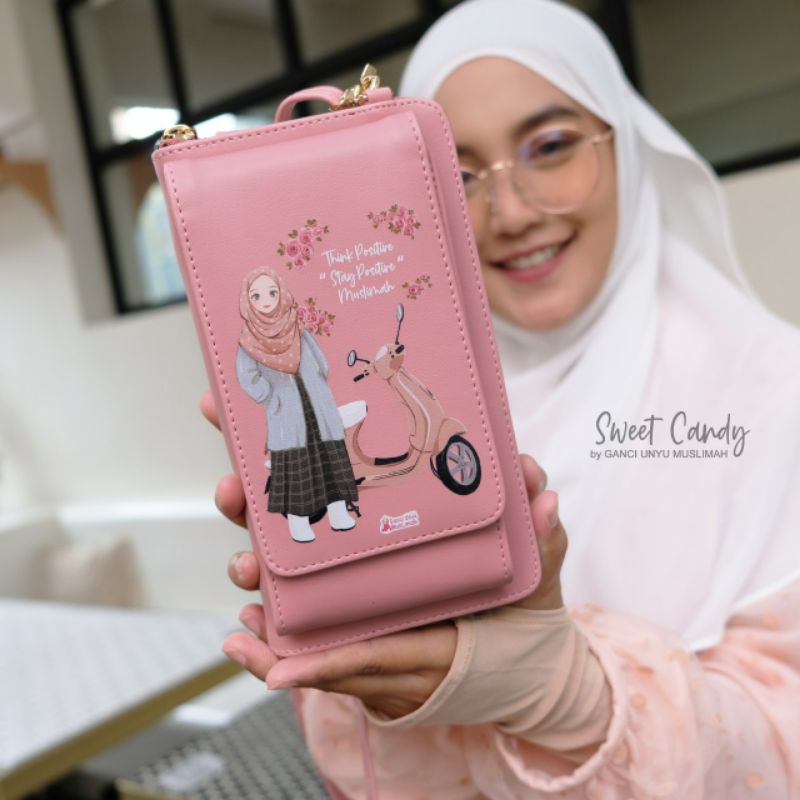 Unyu Muslimah Sweet Candy Wallet Dompet HP