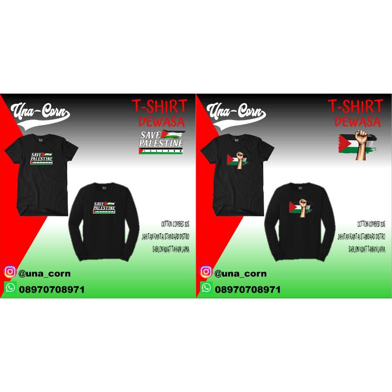 kaos dewasa save palestine premium quality / kaos premium / kaos dewasa permium