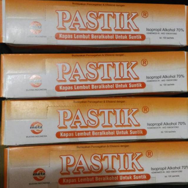 Alkohol swab Pastik  / Tisu alkohol untuk suntik isi 100 pcs