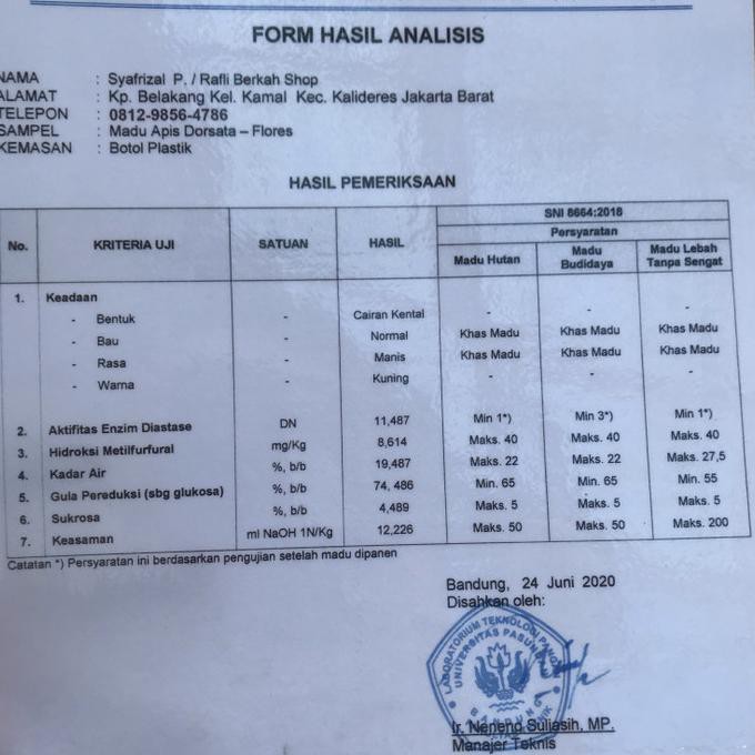 

9H476R- Madu Asli Hutan Flores (Ntt) Uji Lab... Netto 1Kg Dyu5Ge4-