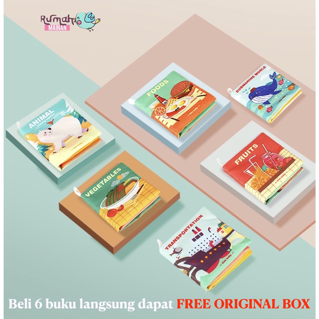 [Rumah MAINAN] Mainan edukasi Buku bayi kain/Baby first book baby birthday gift kado lahiran bayi-7