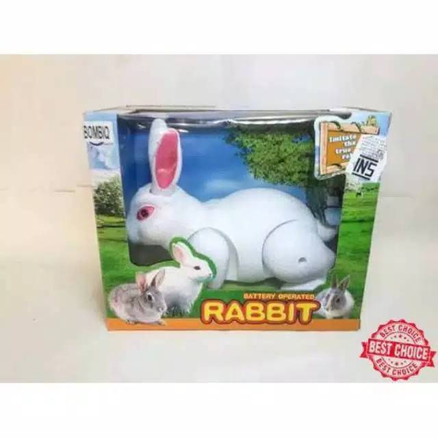 Mainan Edukasi Binatang Kelinci Bisa Gerak Rabbit Free Baterai