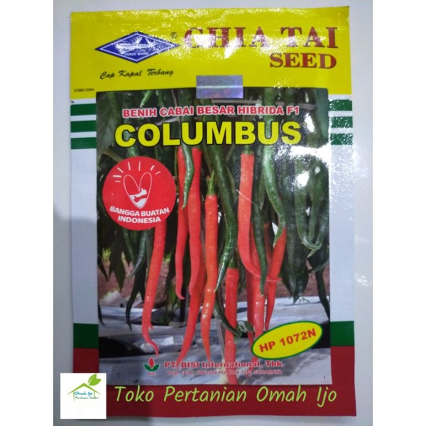 

Cabe Columbus F1 Cabe Besar Hibrida Kemasan 10gr Original Pabrik Cap Kapal Terbang