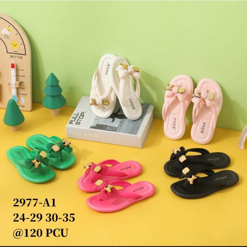 Sandal jepit anak perempuan Motif Pita Cantik sandal anak cewek import Kekinian nyaman Sandal jelly anak perempuan viral