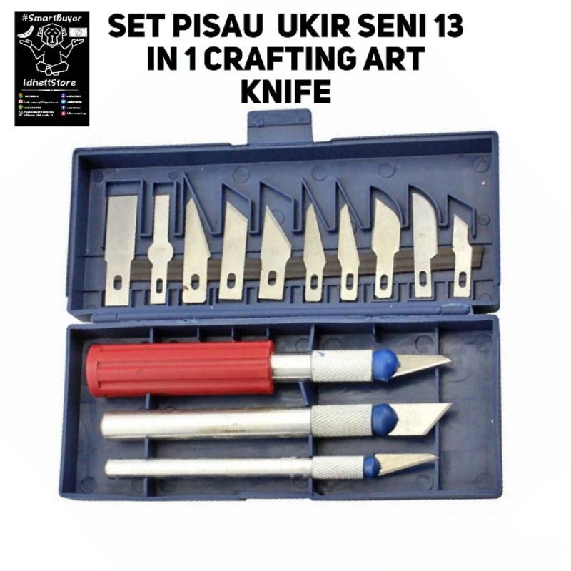 

New SET PISAU UKIR SENI KERAJINAN 13 IN 1 CRAFTING ART KNIFE