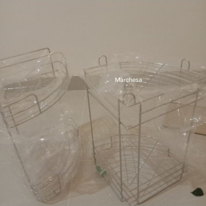 Rak Sabun/Shampoo Sudut Stainless 2 Tingkat"Marchesa