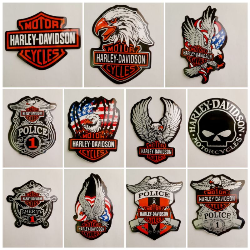 

stiker graftac harley davidson ukuran kecil (stiker helm,motor)