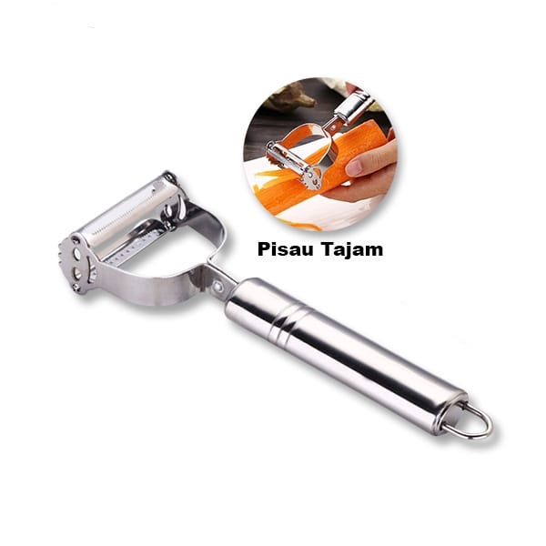 Peeler Pisau Stainless Alat Pengupas Buah dan Sayur Slicer Multifunction