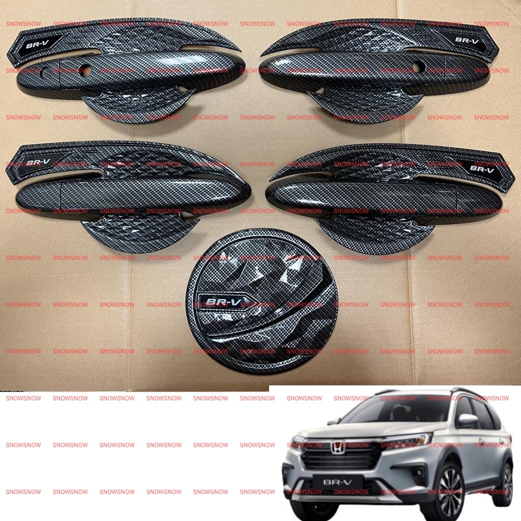 Paket Outer Handle Tank Cover Mangkok Honda BRV 2022 2023 2024 UP Carbon