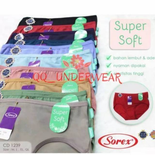 Cd Celana Dalam Wanita Sorex 1239 Super Soft Best Seller