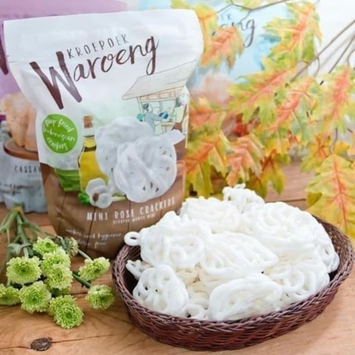 

TERBARU Kerupuk Cap Kroepoek Waroeng Mini Rose 500 Gram No MSG