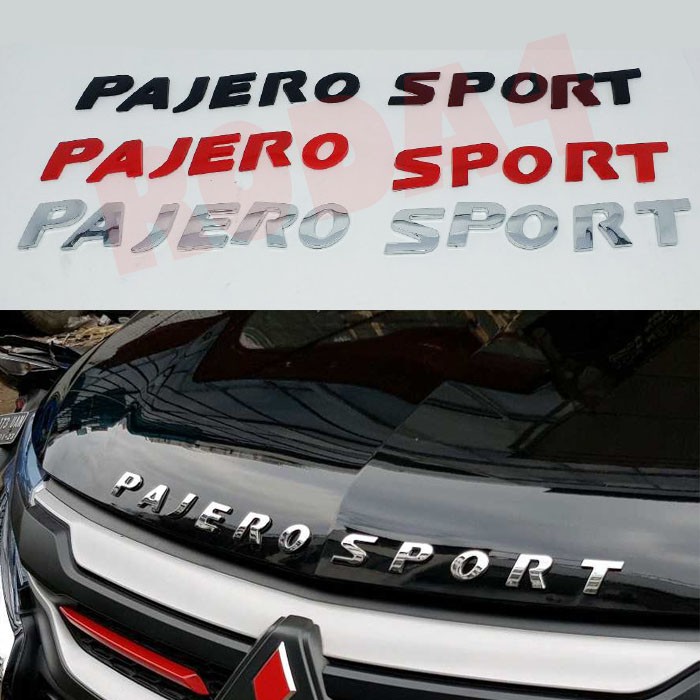 Emblem Hood moulding  PAJERO SPORT  buat All New Pajero