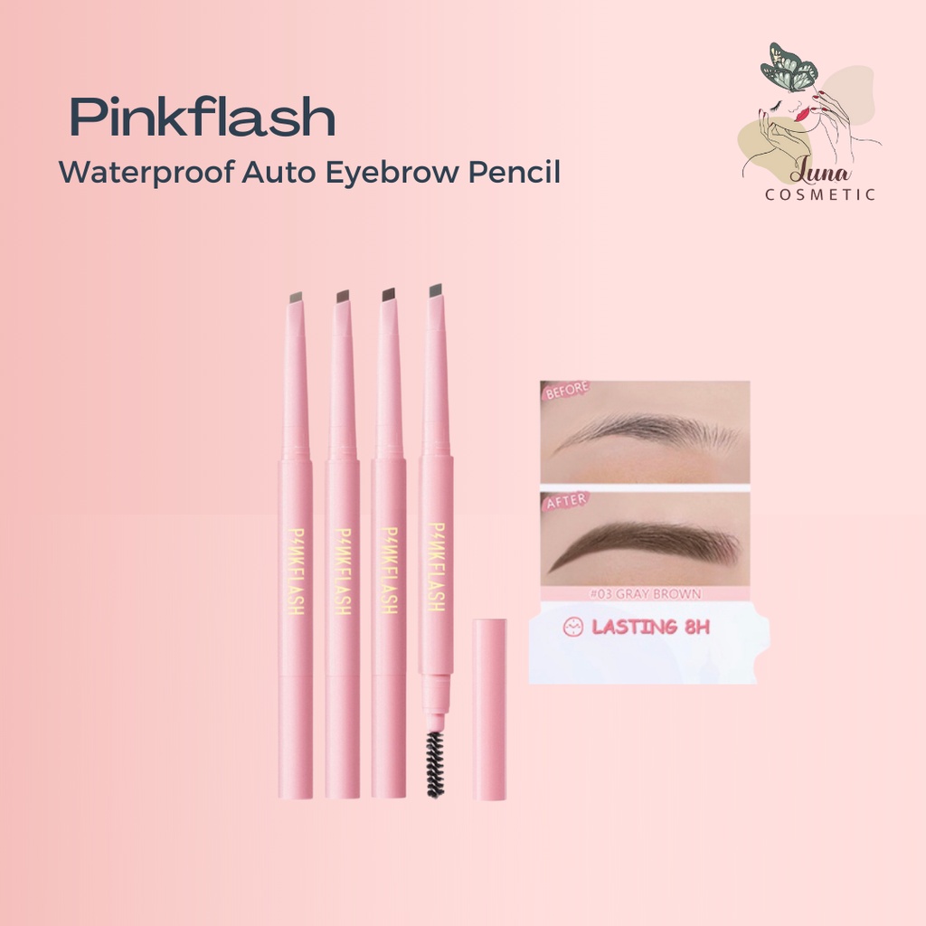 PINKFLASH OhMyEmoji Automatic Eyebrow Pencil Tahan Air Pigmen Pensil Alis