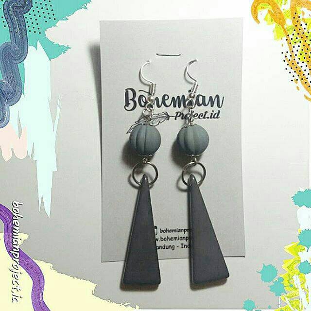 Anting dop warna soft pastel