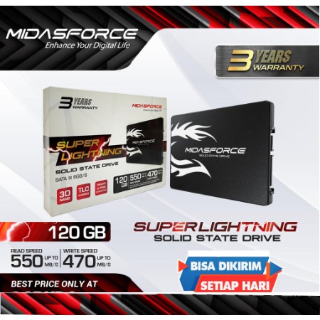 SSD 120 GB MIDAS FORCE SATA III SUPER LIGHTNING