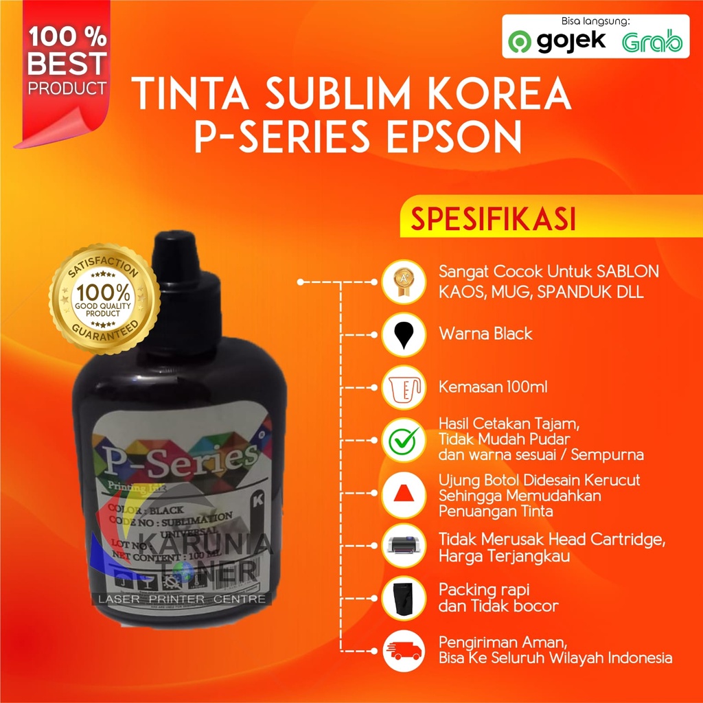 Tinta P-Series Sublim Sublimation Sublime Sublimasi Ink Korea 100ml