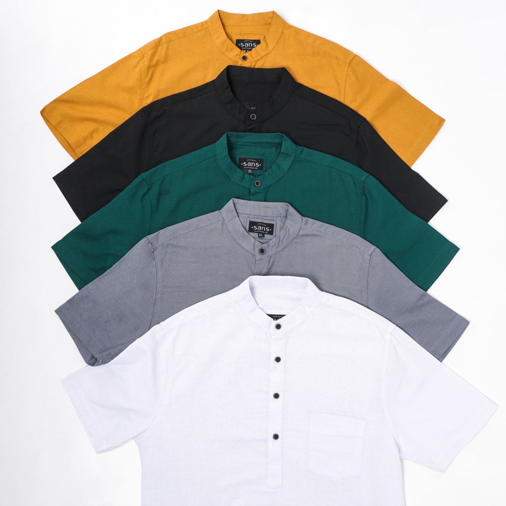 SANVANINA E-1424 Kemeja Koko Shanghai Lengan Pendek BEST SELLER | Kemeja Koko Shanghai Pria