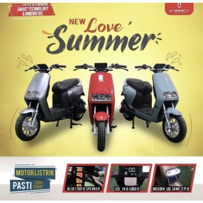 Sepeda Motor Listrik Uwinfly New Love Summer GT GN LN Pro Drum bisa STNK BPKB X6 Garansi-Off The Road