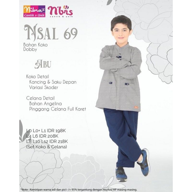 NSAL 69 NIBRAS KOKO ANAK LENGAN PANJANG SET CELANA NSAL 69 NIBRAS KOKO ANAK LENGAN PANJANG SET CELANA