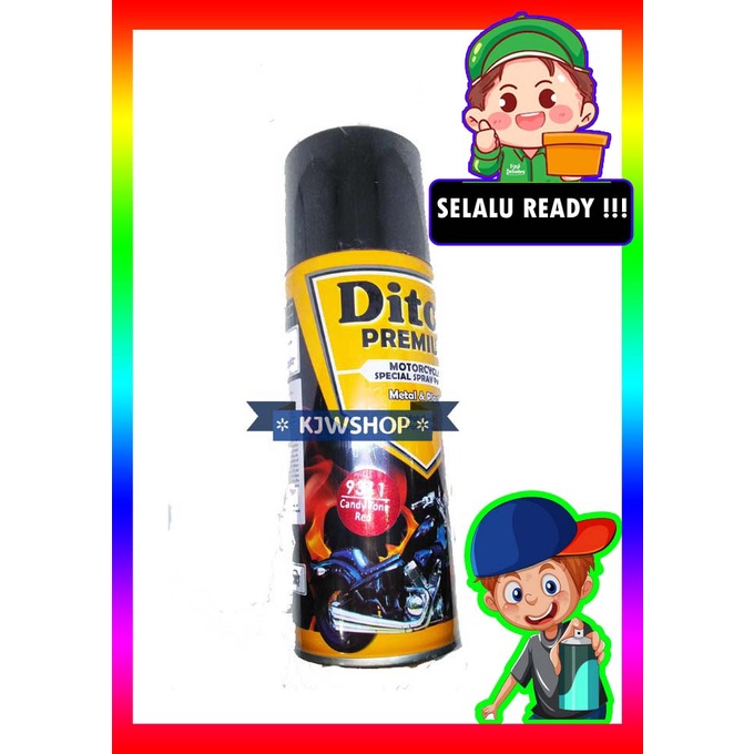 DITON Candy Tone Red 9311 CandyTone Merah DITON PREMIUM Aerosol Paint 400cc Cat Spray Motor Bening P