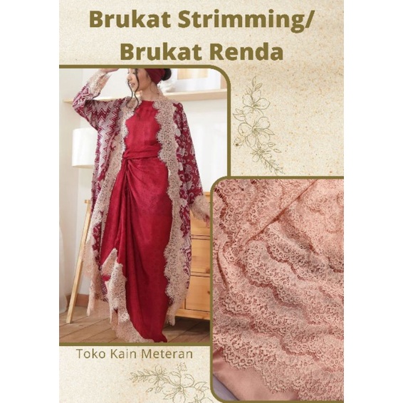 KAIN BROKAT STRIMIN / KAIN RENDA LACE / KAIN TRIMMINGLIS RENDA