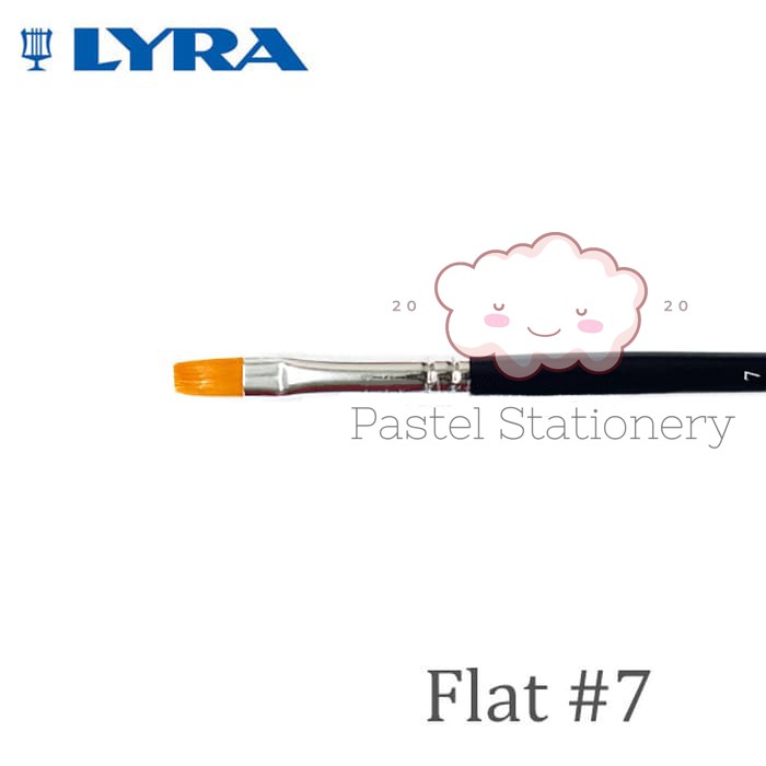 

Kuas Lukis Lyra Flat No. 7 - Kuas Lyra Datar - Taklon Art Brush Lyra