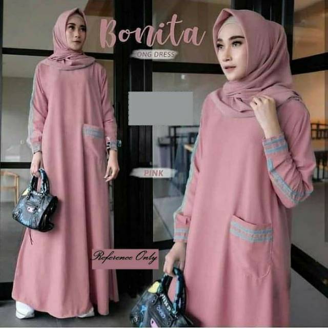 Bonita long dress / Gamis wanita / Fashion Muslim