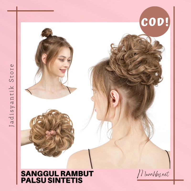 Ikat Rambut Palsu Wig Ikal - Karet Rambut Ulir - Ikat Rambut Palsu - Rambut Hairdo - Sanggul Rambut 