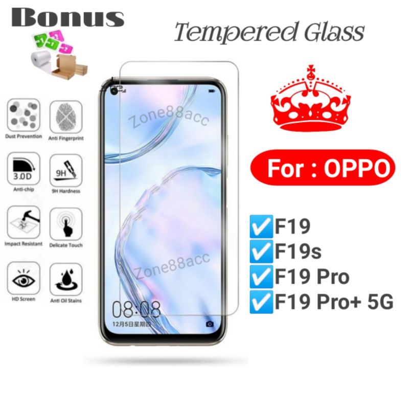 Antigores Tempered Glass Screen Guard protector Oppo F19 F19s F19Pro F19ProPlus s Pro Plus TG Bening Antiblue Spy Blue light Full Garskin Lensa Lens Pelindung Layar 9D