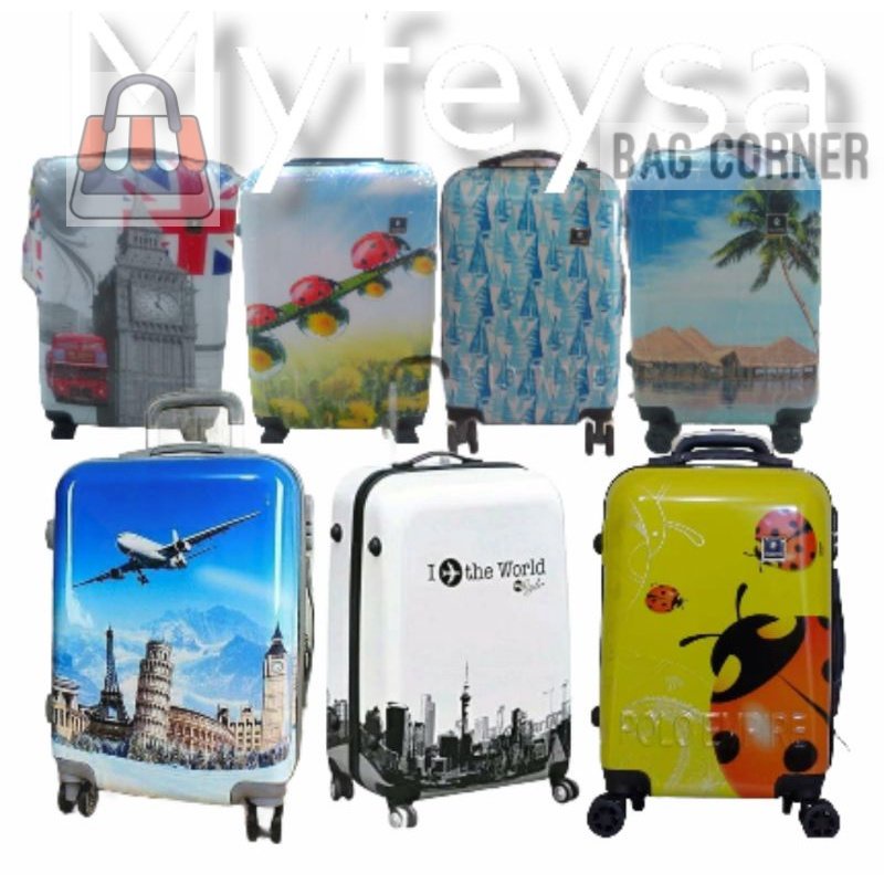 BagCorner - Koper Motif 20 inch Anti Pecah Tas Troli Sekolah Anak Koper Karakter  Kabin Koper Murah 