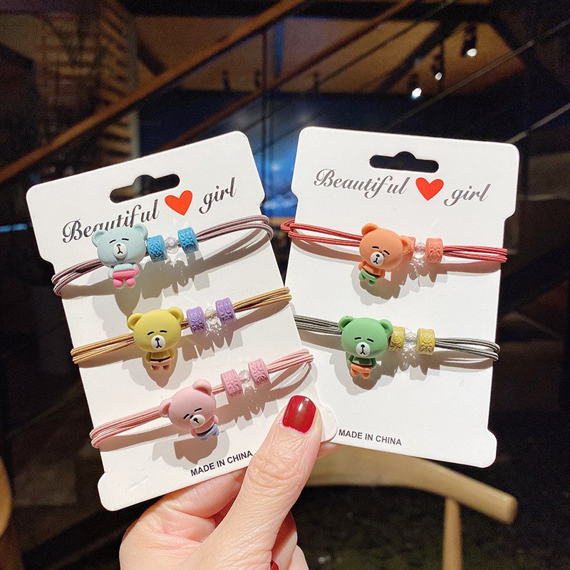 IKATAN RAMBUT KOREA IMPORT / IKAT RAMBUT KARET MOTIF KOREA STYLE / AKSESORIS RAMBUT KOREA / KARET GELANG RAMBUT-I.R - #20 RANDOM