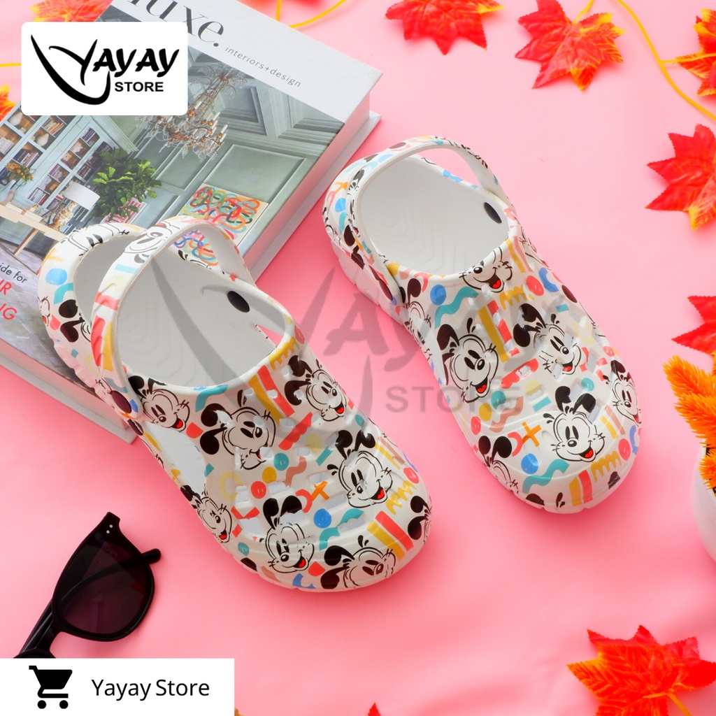 Sandal Model Crocs Printing / New Arrivval Sandal Kodok / Sandal HE-MA / Sandal Kamar Mandi Antislip / Sandal Rumah Baim Pria Wanita 222W