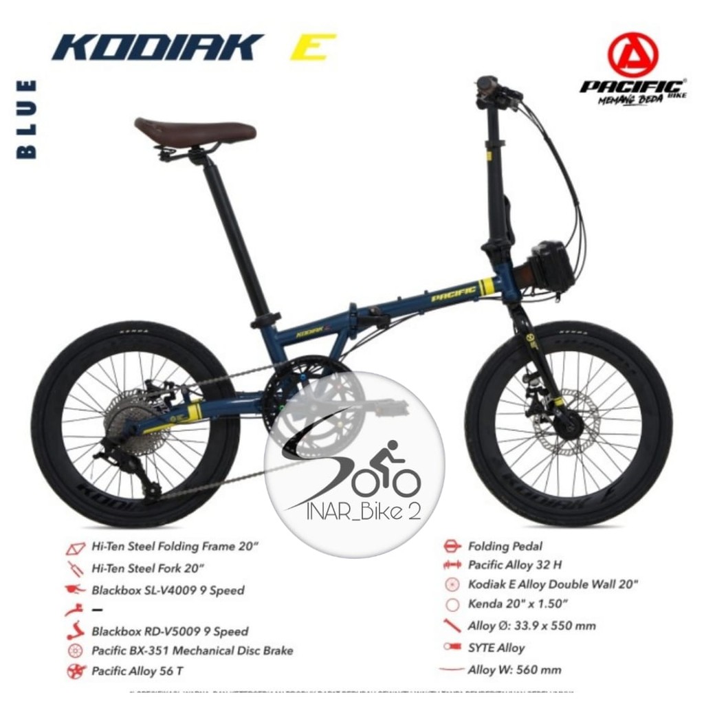 Sepeda Lipat Pacific Kodiak E 16 20 Inch