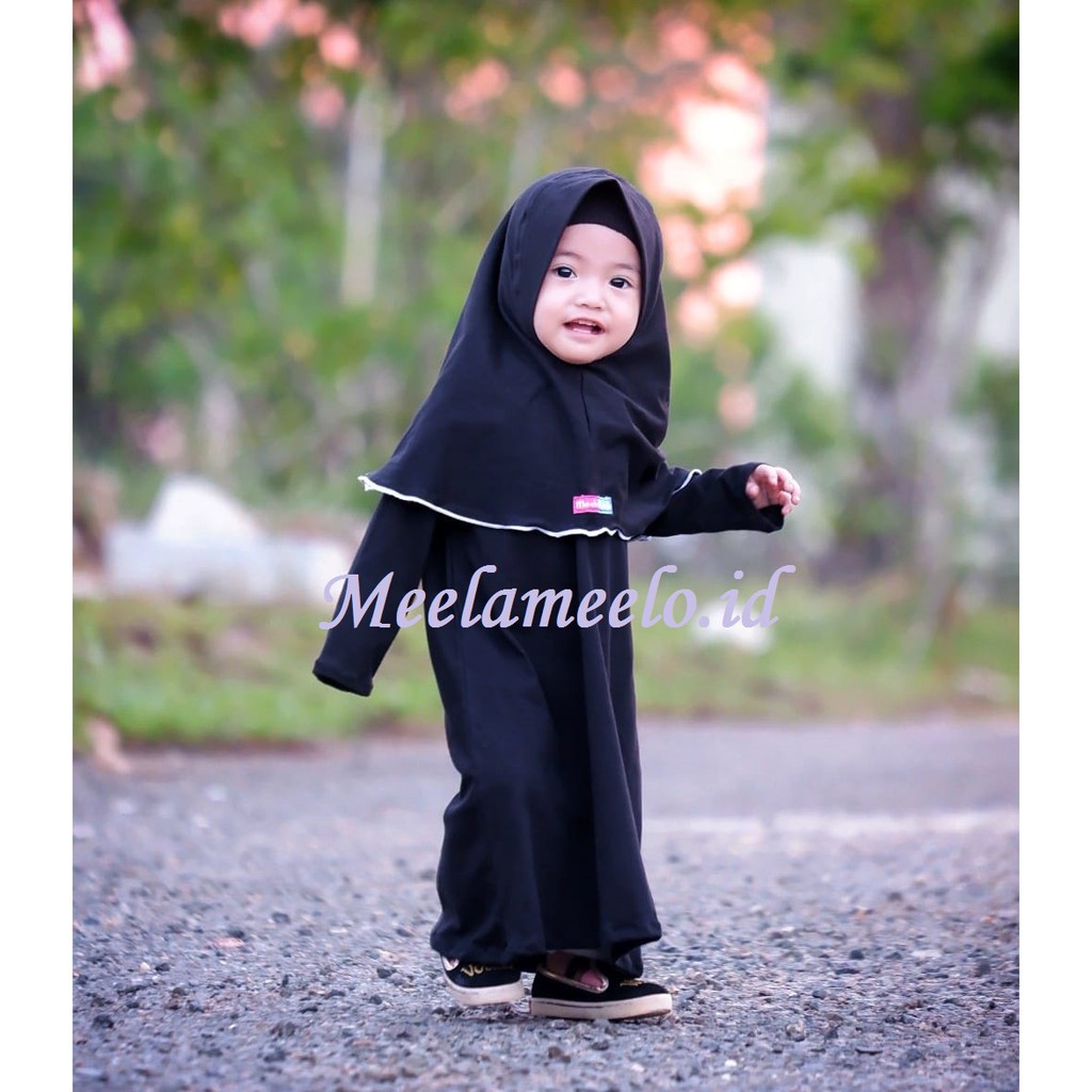 Baru!! gamis anak baju bayi anak perempuan gamis anak perempuan gamis haura hitam