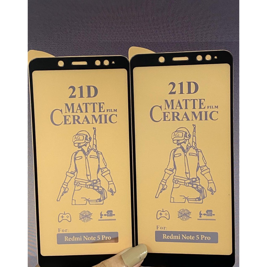 XIAOMI REDMI NOTE 5 PRO TEMPERED GLASS 21D Ceramic Matte Screen Guard Anti Radiasi Full Cover