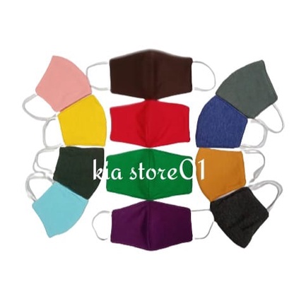 12 MASKER KAIN ANAK EARLOOP MULTI WARNA 3 PLY / MASKER KARET KUPING ANAK USIA 5 - s/d 12 TAHUN / MAS