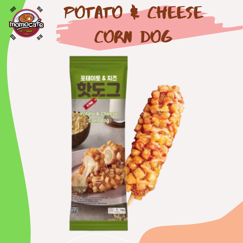 

Korean Potato & Cheese Corndog Frozen 100G - Corndog Taburan Kentang & Keju