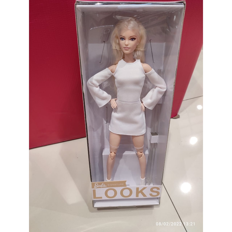 Jual Barbie Signature Looks Doll Blonde Hair With White Dress Barbie Signature Looks Doll