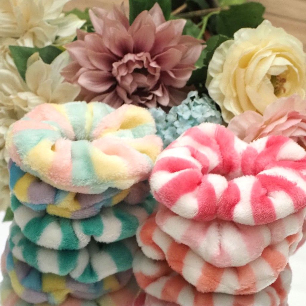 Scrunchie Bulu Handuk HALUS LEMBUT SOFT Ikat Rambut Kain Kunciran Kuncir Scrunchies Korea