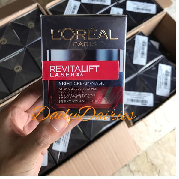 ð` Loreal paris revitalift laser x3 night serum cream 50ml krim malam ☭
