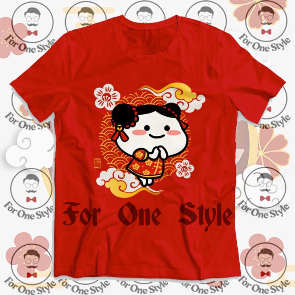 KAOS IMLEK SINCIA CHINESE NEW YEAR 2022 - KAOS IMLEK PENTOL 05 pentol cewe cici cute - IMLEK CUBY - 