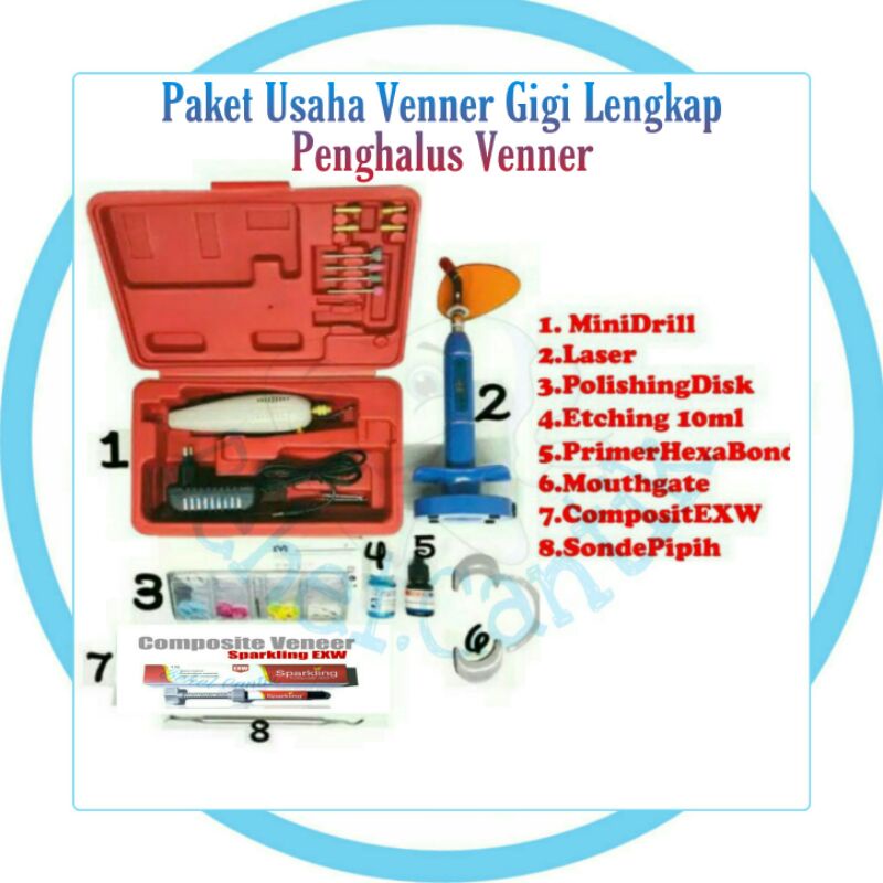 Paket Direct Venner Gigi Lengkap Kikir Gigi Alat Lepas Veneer