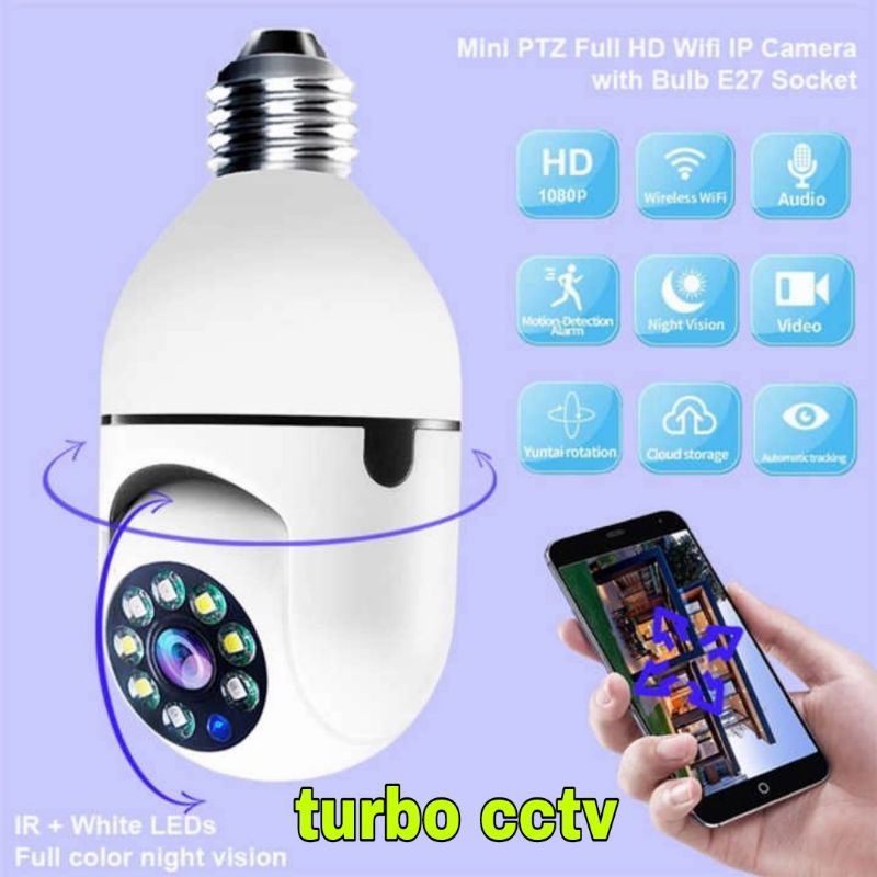 V380 Camera Cctv Ip Wireless Wifi 2mp bohlam lampu