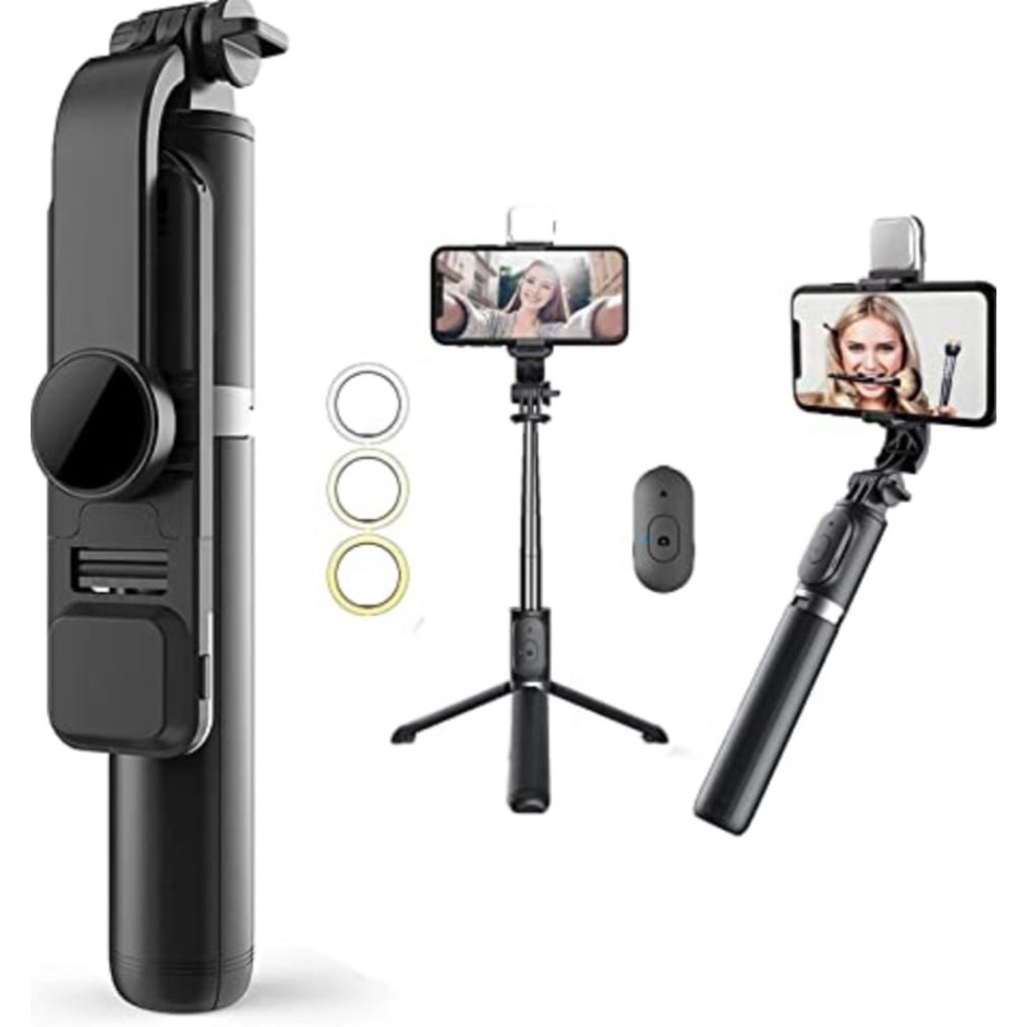 Tripod Tongsis -JC11S- Bluetooth Magic -S03-S Led - S03 3IN1+Tripod R1- Y9 - Selfie Stick Support Ios Android Dudukan GoPro / Tongsis Q07 Nirkabel Monopod Bluetooth Super Bright Remote Control / Tripod Bluetooth Portable Tripod K07