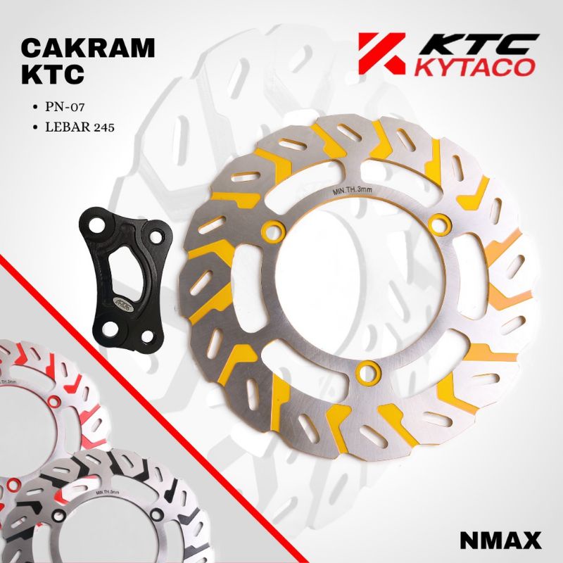 Disc brake ktc kytaco Aerox PN 07- Piringan depan Aerox Nmax lebar 245mm Ktc kytaco original