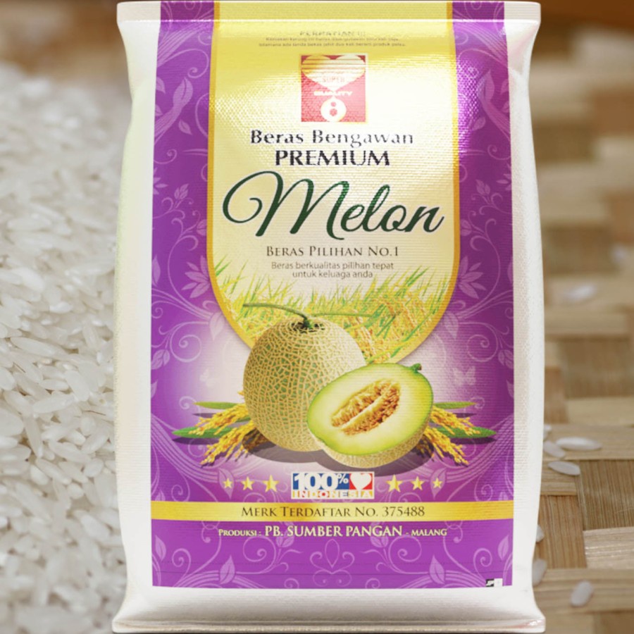MELON Beras Bengawan Premium 5KG (kemasan ungu) / Melon Ungu Beras Putih
