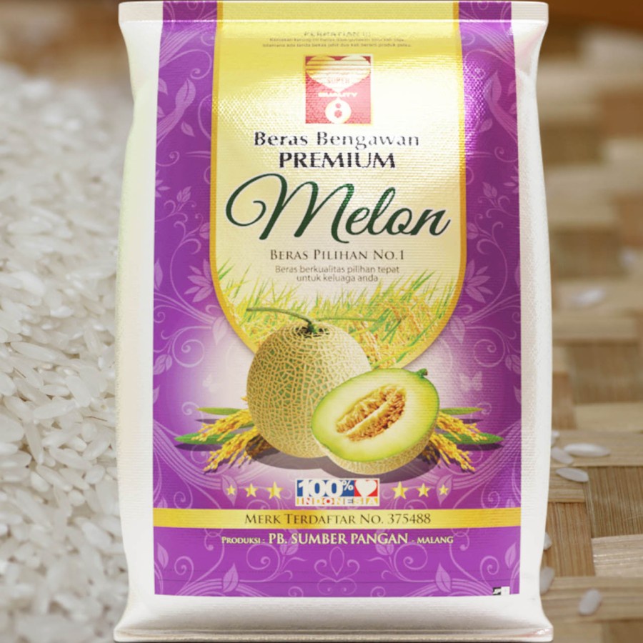 MELON Beras Bengawan Premium 10KG (kemasan ungu) / Melon Ungu Beras Putih