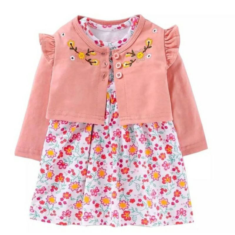 Dress Jumper Cardigan Catell Love / Dress Bayi Perempuan
